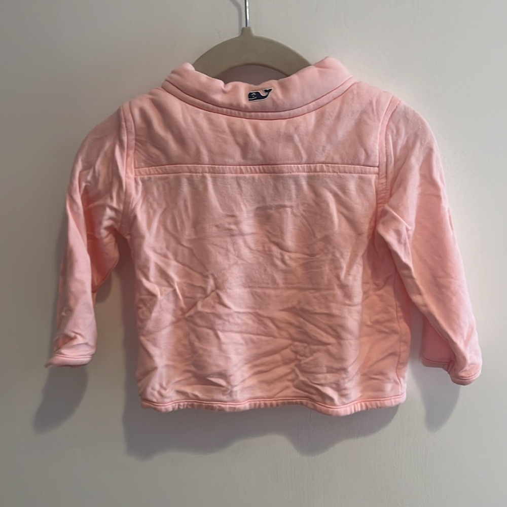 Vineyard Vines Baby Girl Pink Sweatshirt 3-6 months Half Zip - Picture 4 of 4
